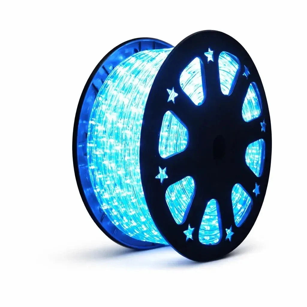 Easy Fix světelná LED hadice venkovní, 50 m, modrá, 1500 diod, čirý kabel, IP44, cívka