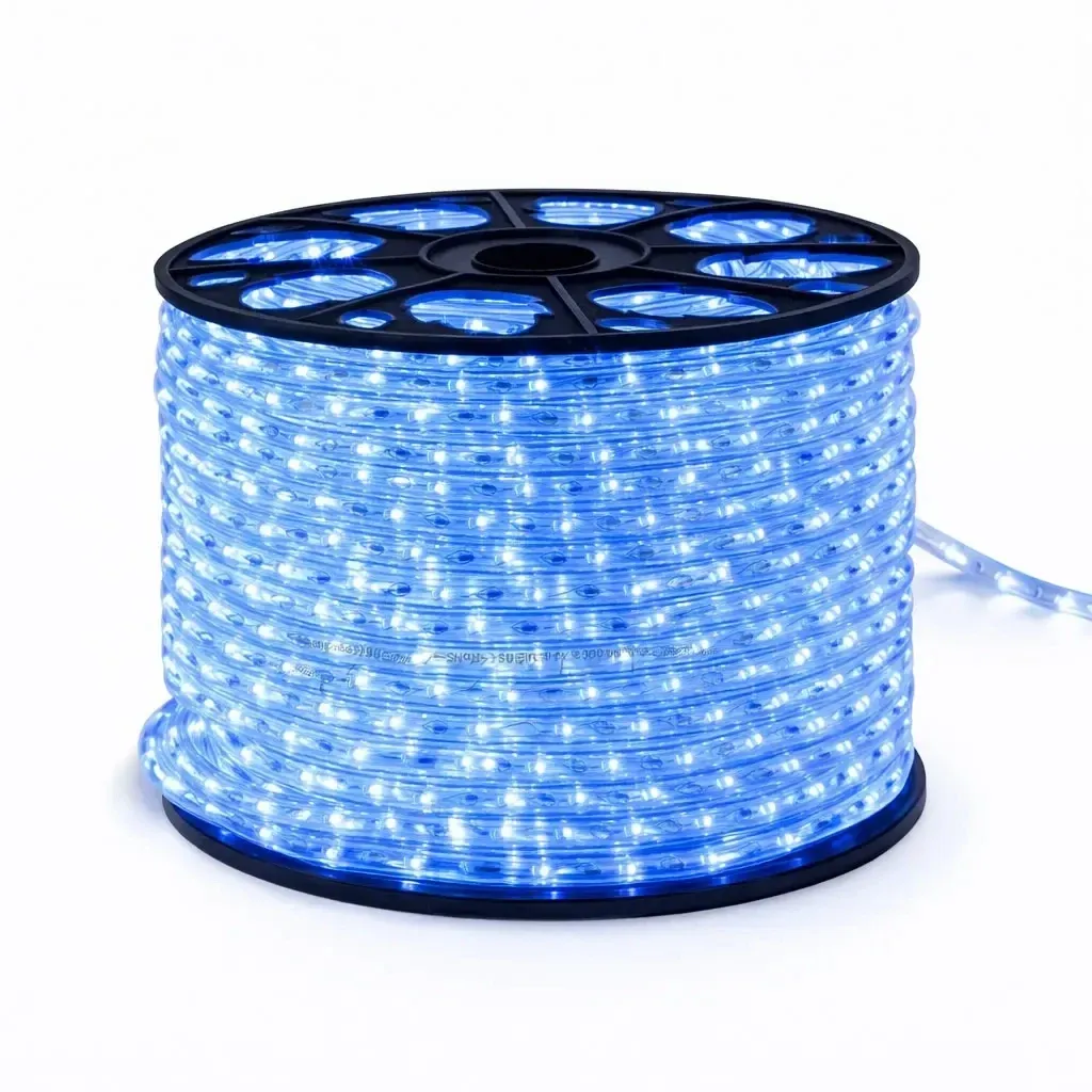 Easy Fix světelná LED hadice venkovní, 100 m, modrá, transparentní, IP44, cívka