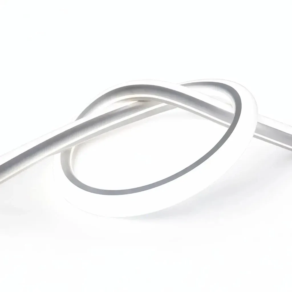 Easy Fix LED Neon hadice venkovní, 1 m, ledově bílá, D-TYP jednostranný, IP67, metráž 