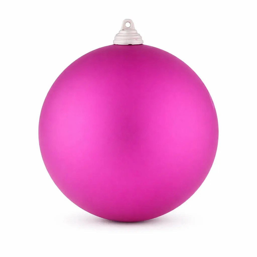 Velká vánoční koule 20 cm, růžová, matná, UV