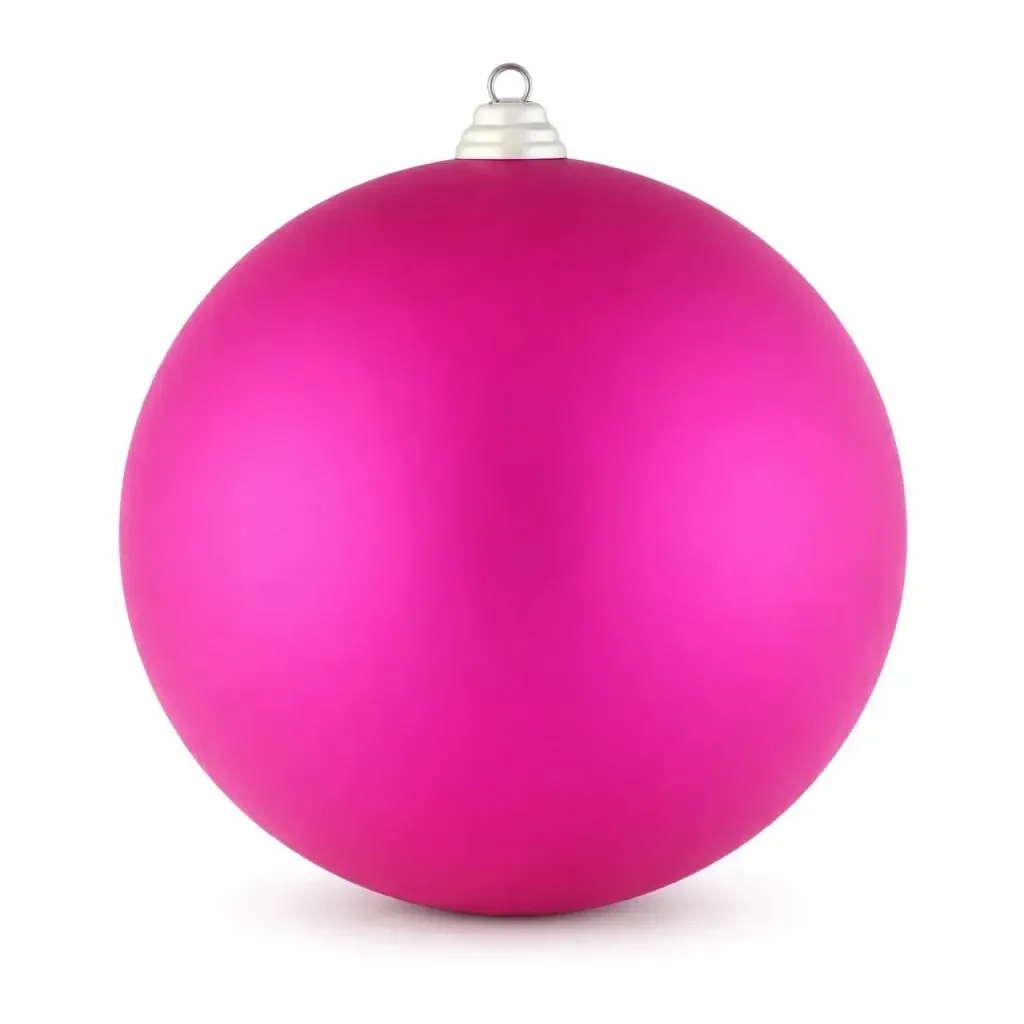 Velká vánoční koule 30 cm, růžová, matná, UV