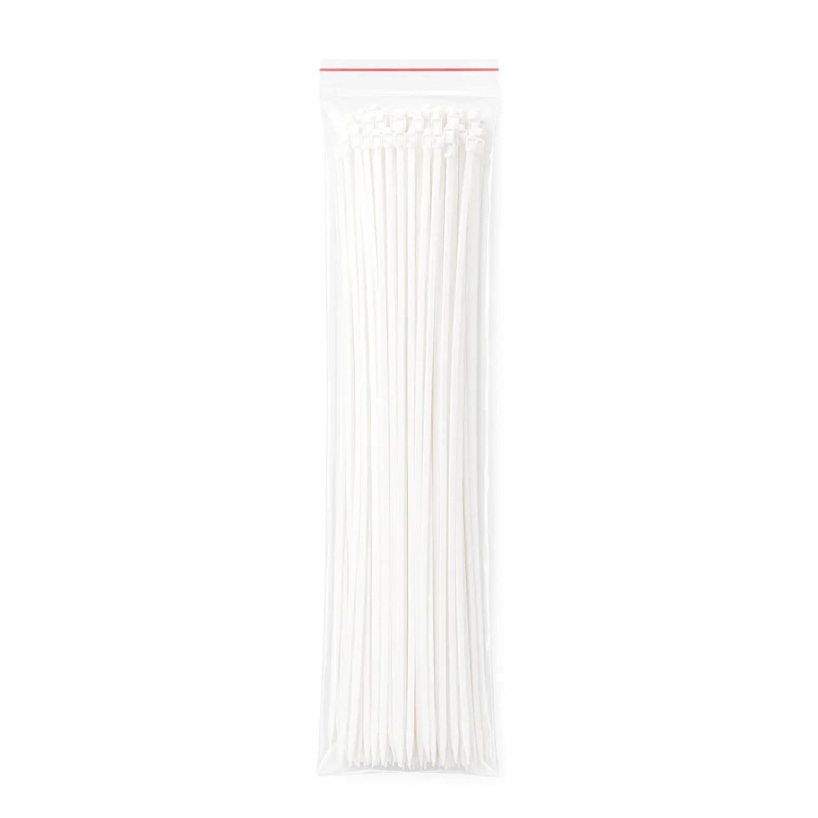 Plastové stahovací pásky dlouhé 4,8 mm × 36 cm bílé, balení 100 ks