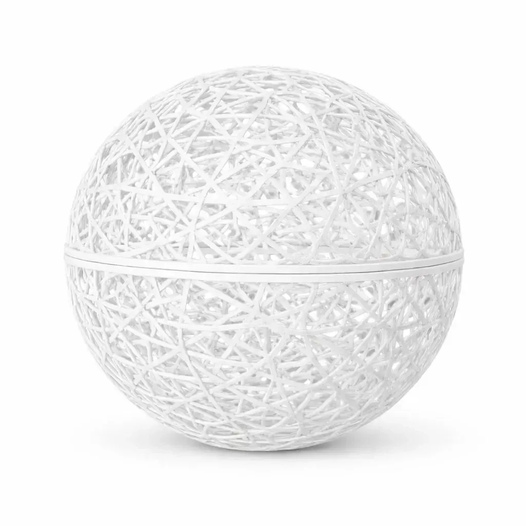 3D koule Fiberglass, pr. 25 cm, bílá, nesvětelná