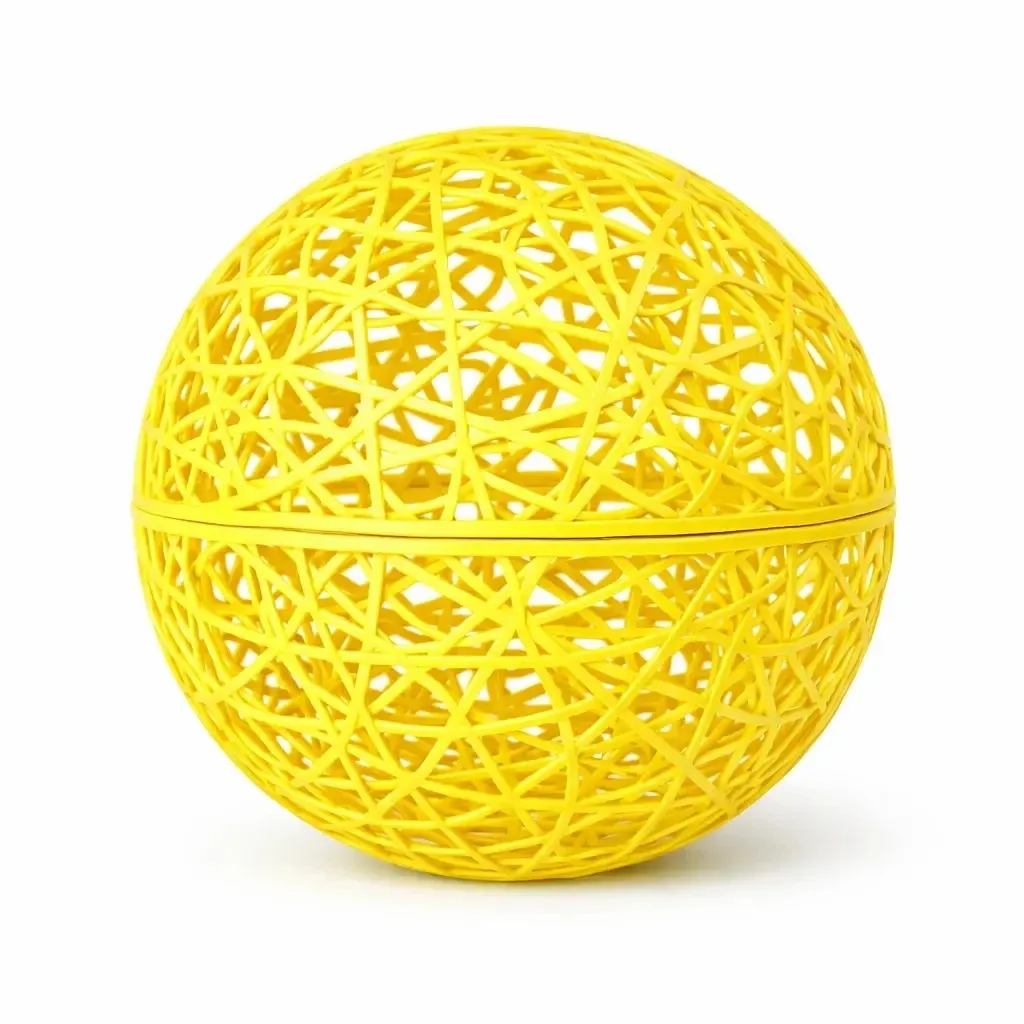 3D koule Fiberglass, pr. 25 cm, žlutá, nesvětelná