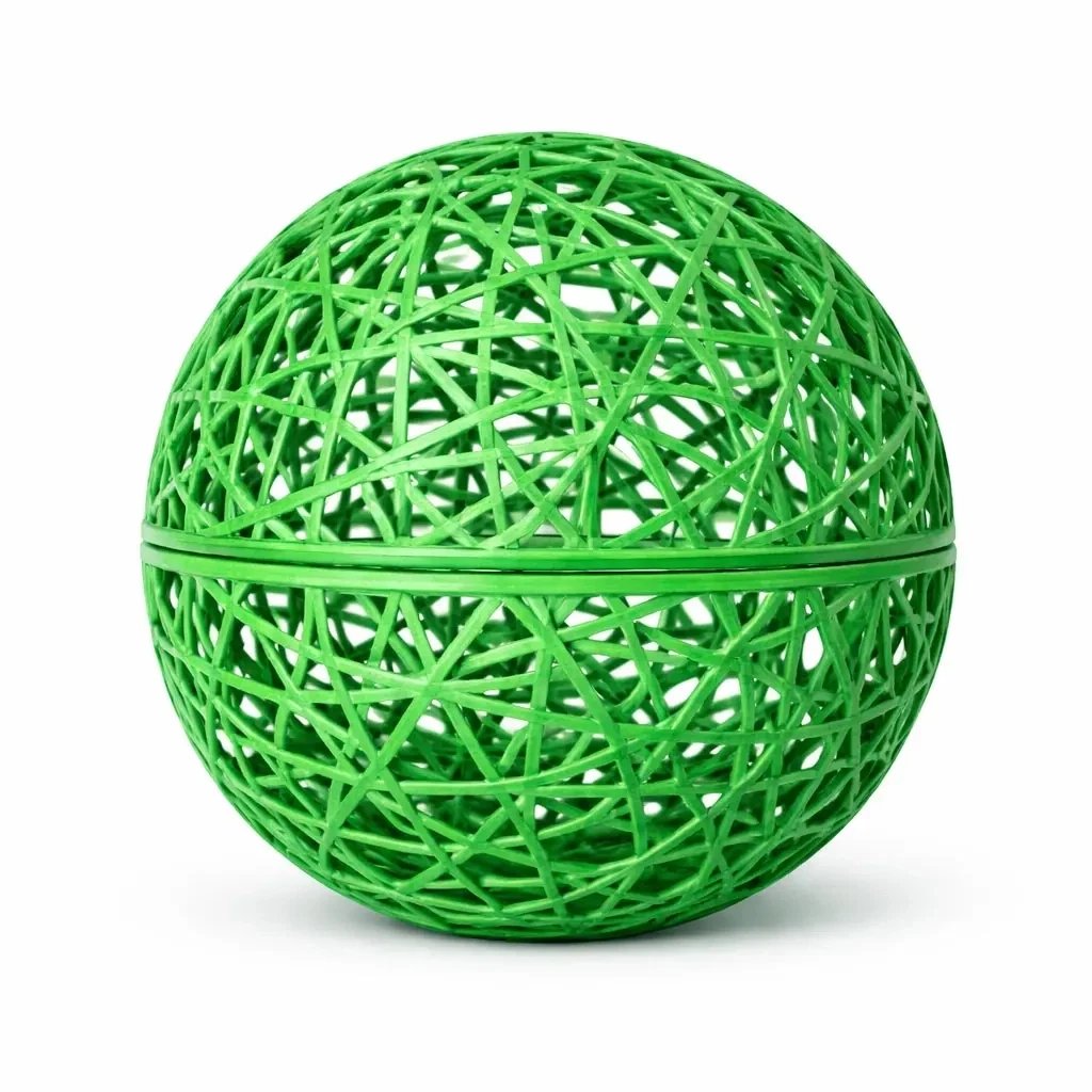 3D koule Fiberglass, pr. 40 cm, zelená, nesvětelná