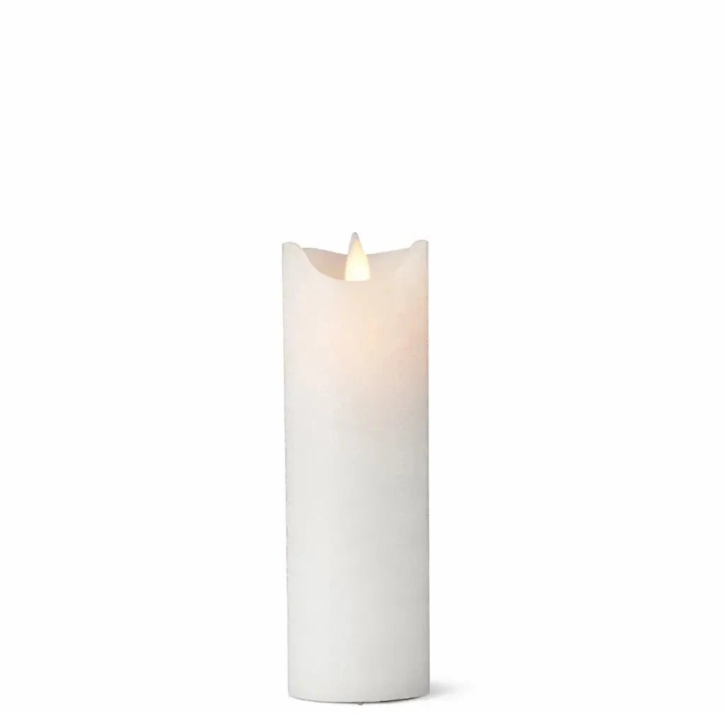 Staženo _ LED svíčka z pravého vosku Sara, 5 × 20 cm, bílá, dobíjecí 