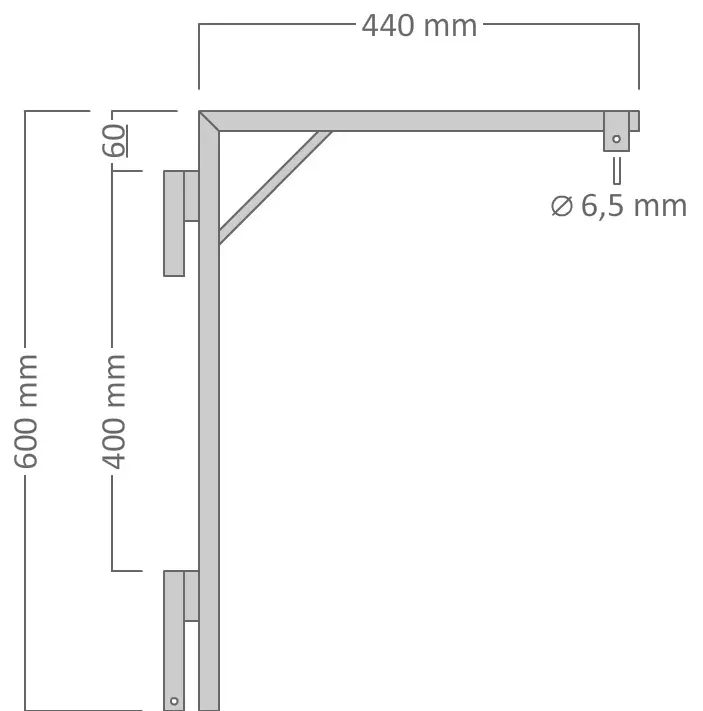 Držák motivu na sloupy VO pro dekory do 50 cm, 44 x 60 cm, pro 2x U20S