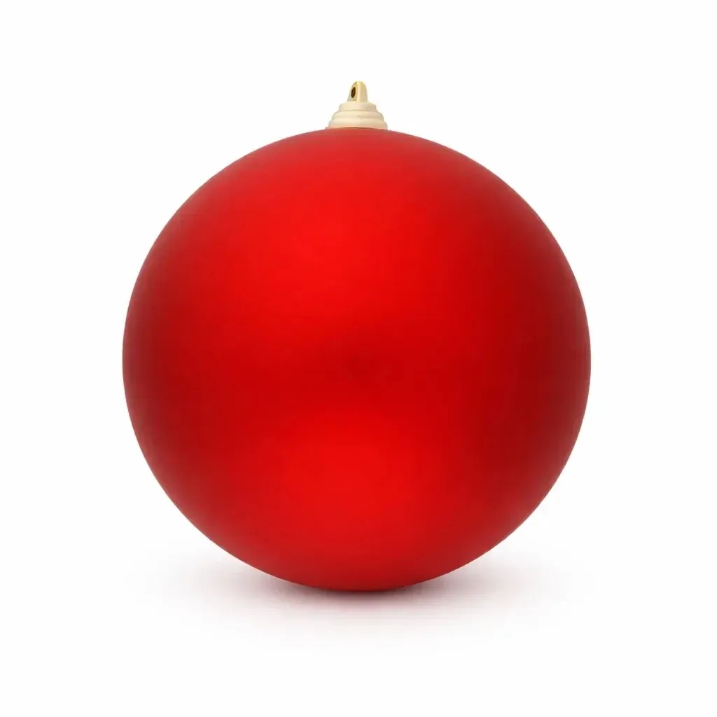 Velká vánoční koule 20 cm, červená, matná, UV