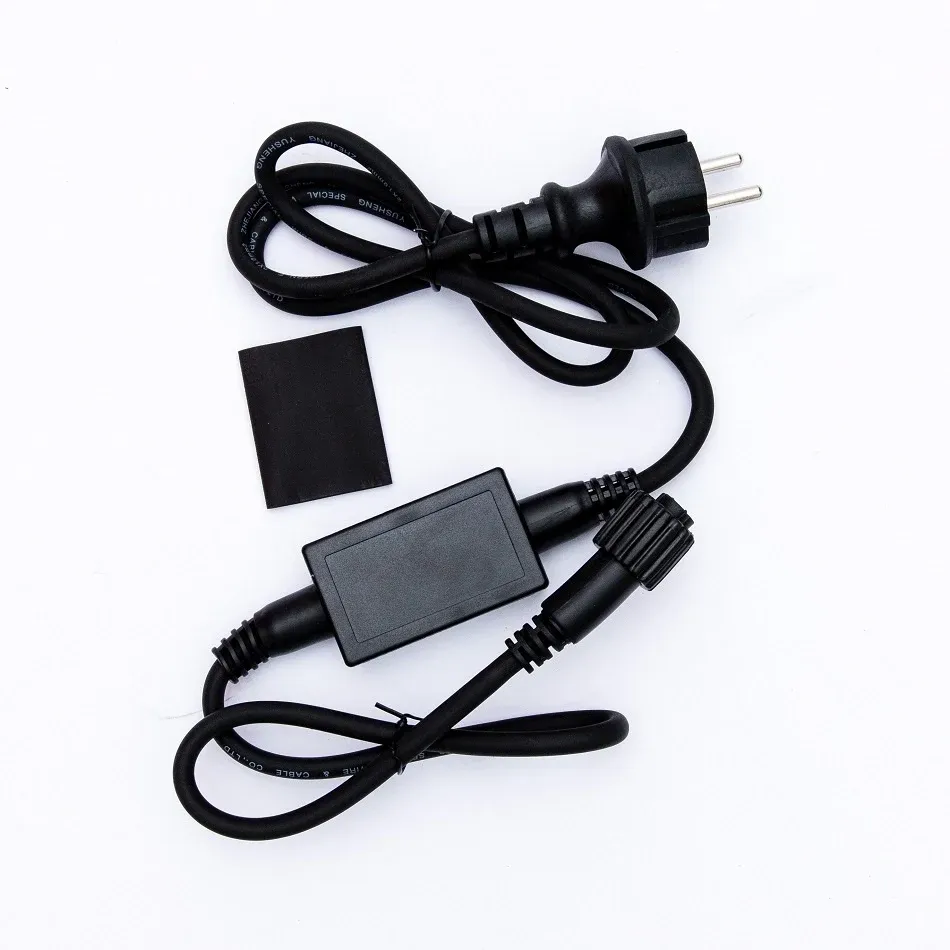 Easy Fix zdrojový kabel venkovní s neoddělitelným AC/DC 480 W, 150 cm černý kabel IP67