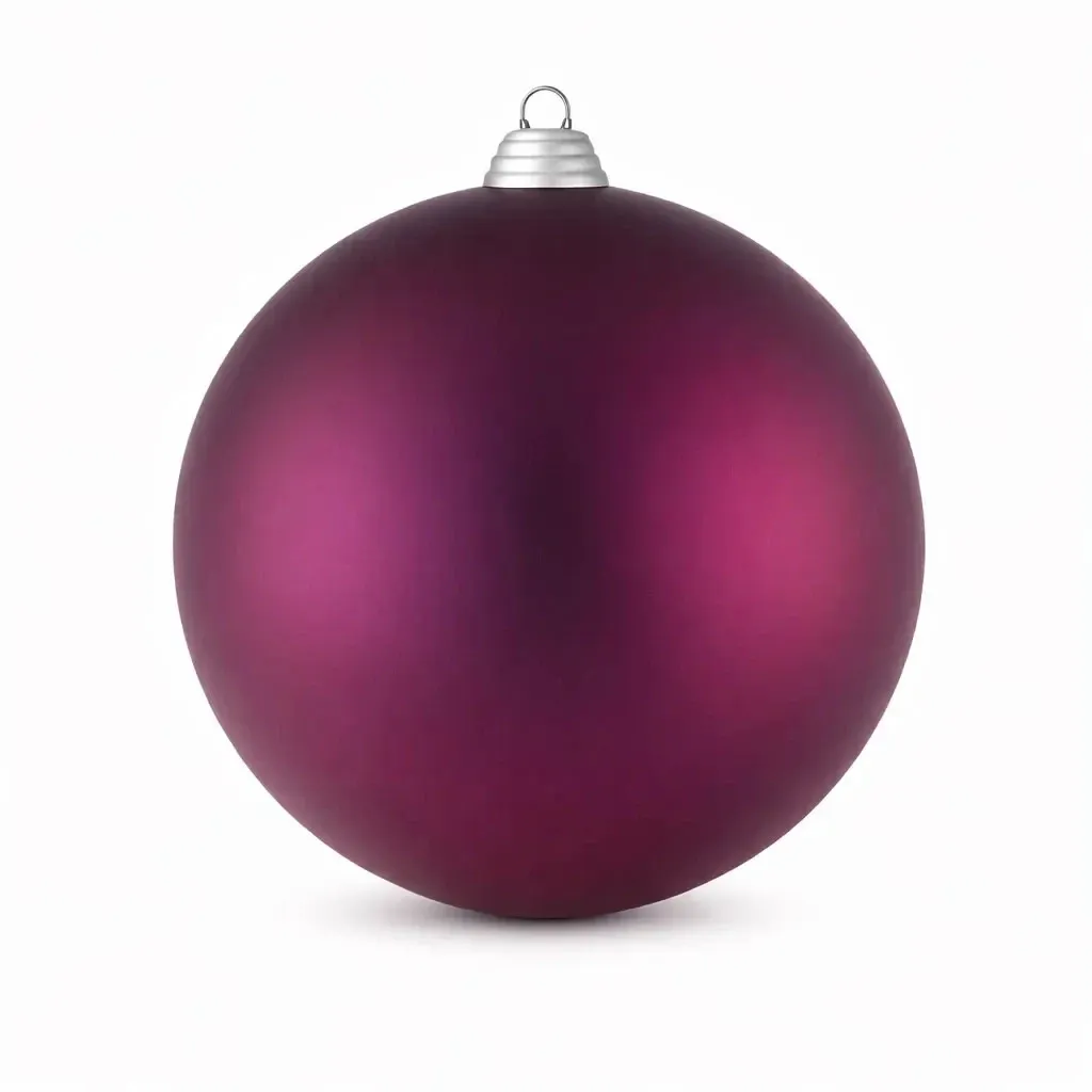 Výroba - Velká vánoční koule 30 cm, vínová, matná