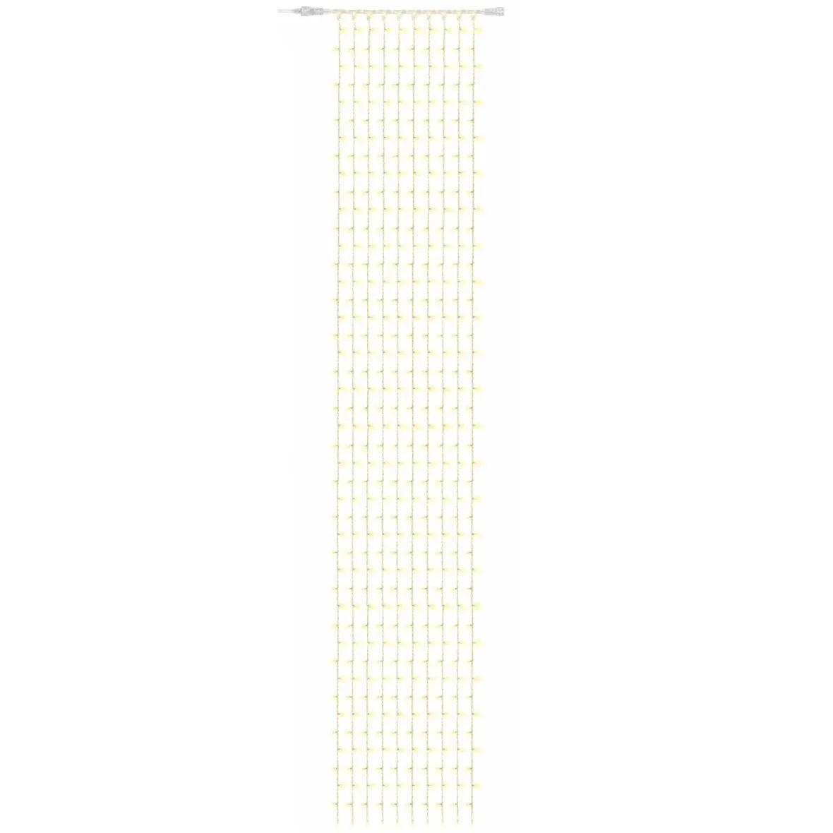 Easy Fix LED světelný závěs interiér, 100 × 700 cm, teple bílá,  600 diod, 10 pramenů, čirý kabel, IP20, prodlužovací