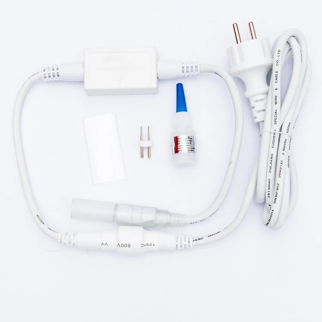 Easy Fix startovací sada AC/DC pro světelné hadice, bílý, IP44, 480 W