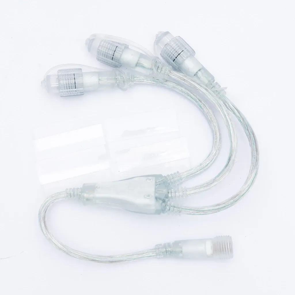 T-rozbočovač, 3 výstupy, transparentní IP44, kompatibilní s WFTR36W, WF206 a WF204