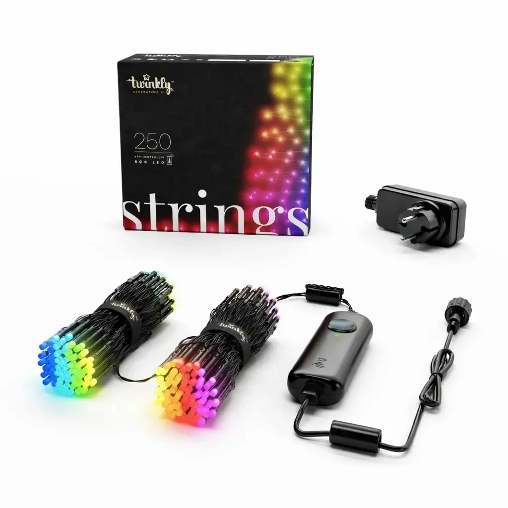 Barevná světýlka venkovní Twinkly strings LED světelný řetěz RGB, 20 m, 250 diod, IP44, 