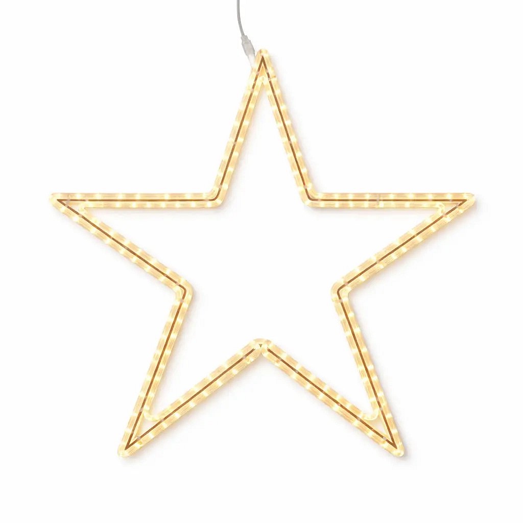 Easy Fix 2D LED světelná hvězda VIII., Ø 65 cm, teple bílá, závěsná, 3D tisk