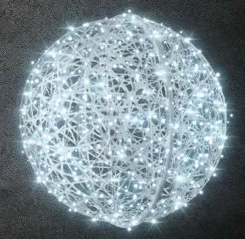 FB koule, prům. 50 cm, ledově bílá, 230 V, 5,1 W, 4 kg, te 2 dílů