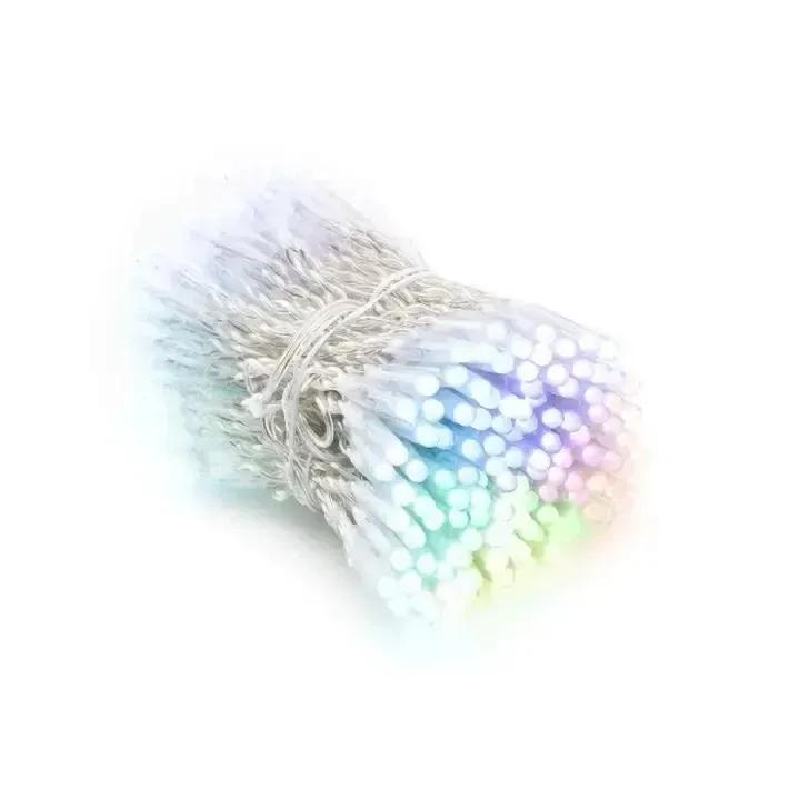 Barevná světýlka venkovní Twinkly strings PRO 25 m, RGB 250 diod, bílý kabel, IP44