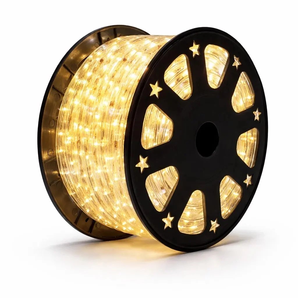 Easy Fix světelná LED hadice venkovní 50 m, teple bílá, 36 V, 1500 LED, transparentní, IP44, cívka