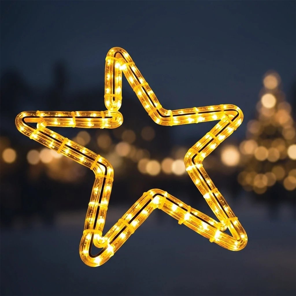 Easy Fix 2D LED světelná hvězda, teple bílá, závěsná, Ø 70 cm, hliník