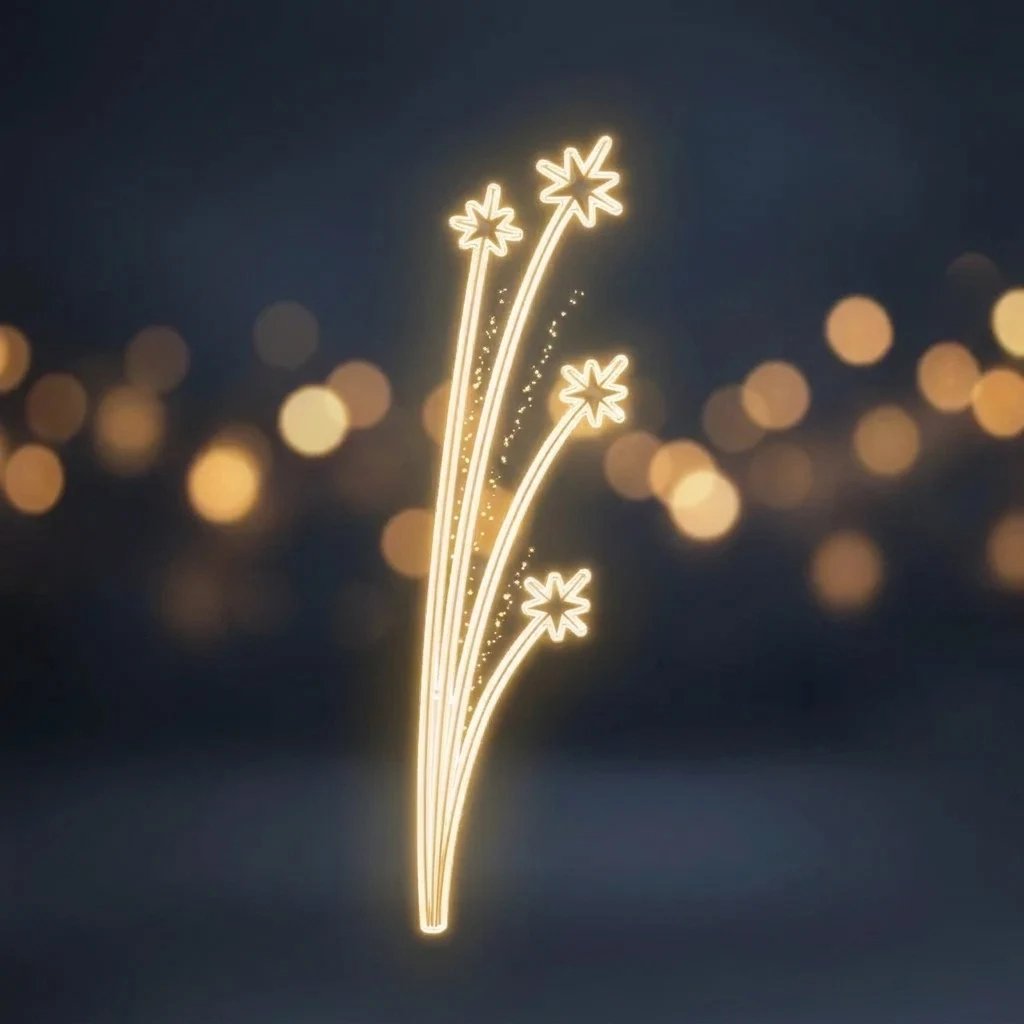 Easy Fix 2D LED světelný dekor hvězdičky, 65 × 200 cm, teple bílá s ledově bílým řetězem, dekor na veřejné osvětlení, hliník