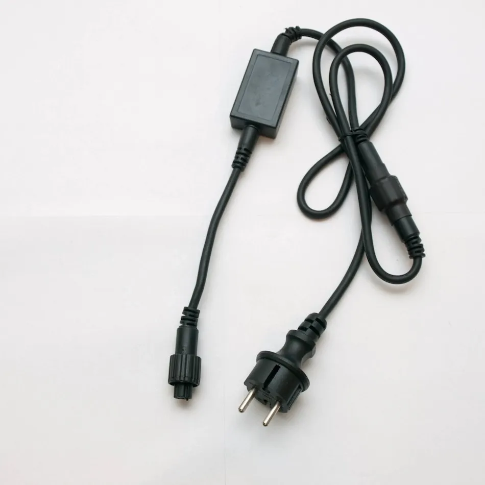 Easy Fix zdrojový kabel, exteriér, 2 m, oddělitelný AC/DC, IP67, černý