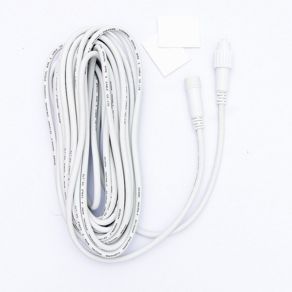 Prodlužovací kabel, bílý, 10 m, IP67