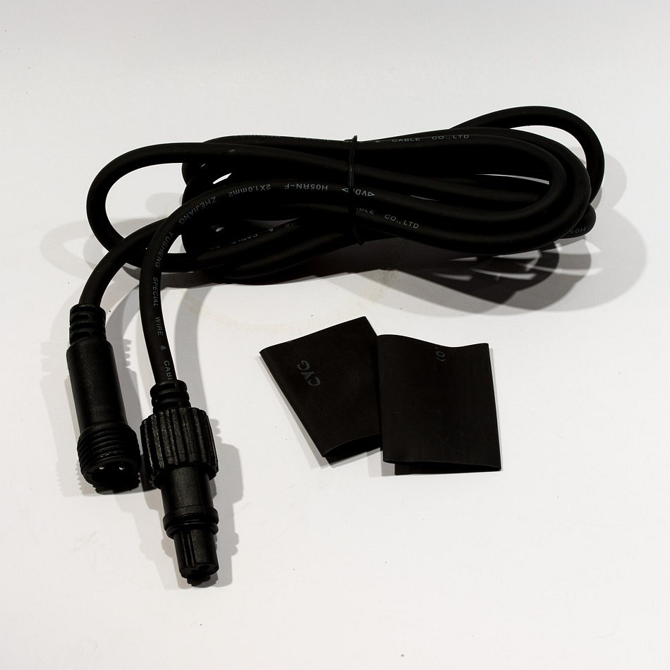 Prodlužovací kabel, černý, 2 m, IP67