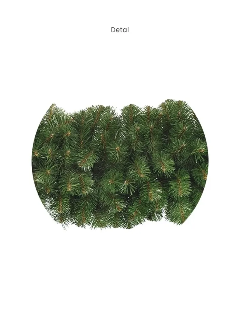 3D umělá vánoční girlanda jehličí 270 cm, Ø 14 až 45 cm, zelená