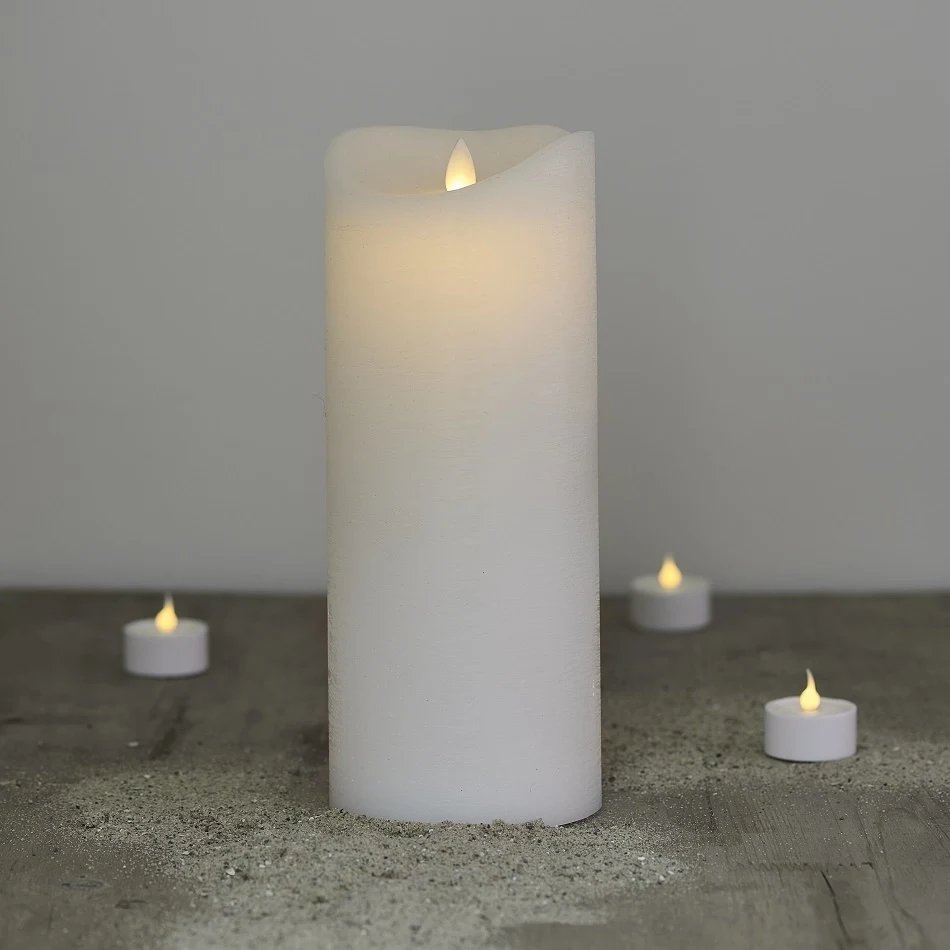 _Staženo Vosková LED svíčka, 25 cm, bílá