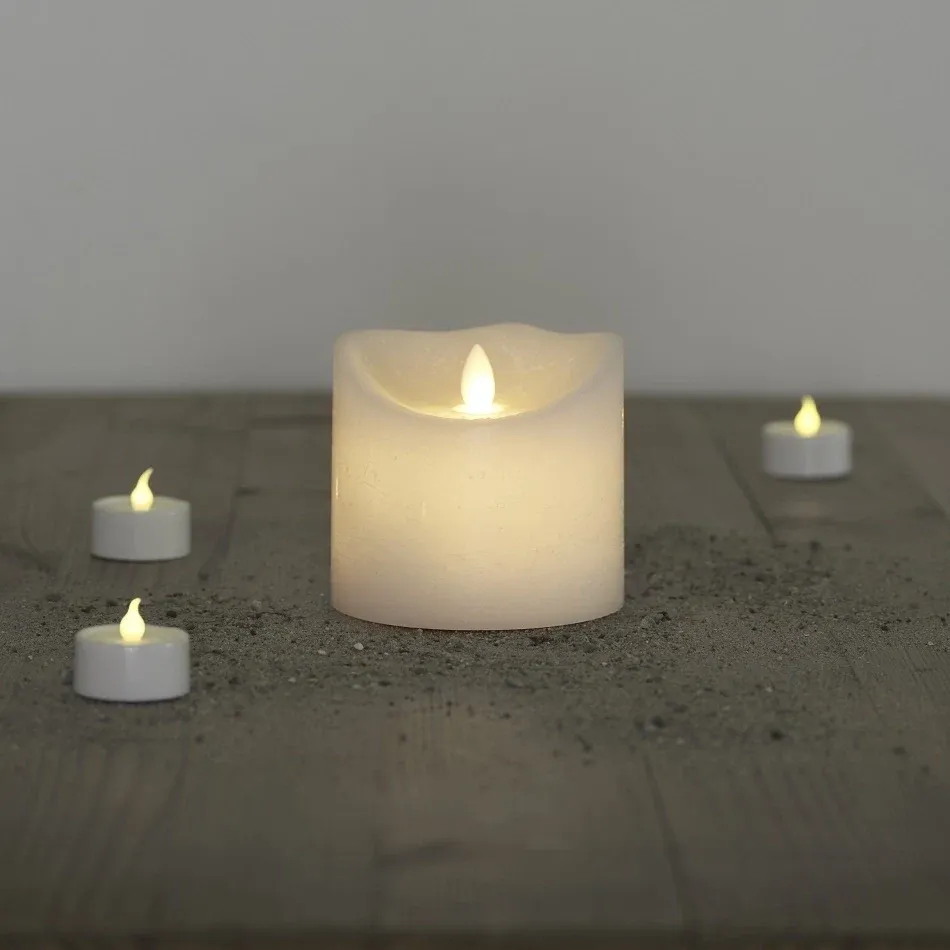 _Staženo Vosková LED svíčka, 10,5 cm, bílá