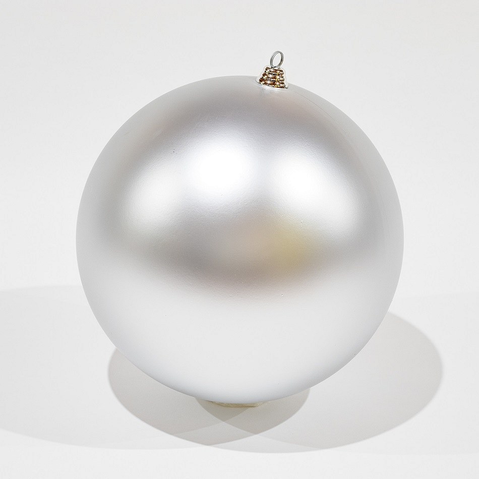 Plastová koule, prům. 40 cm, stříbrná, matná