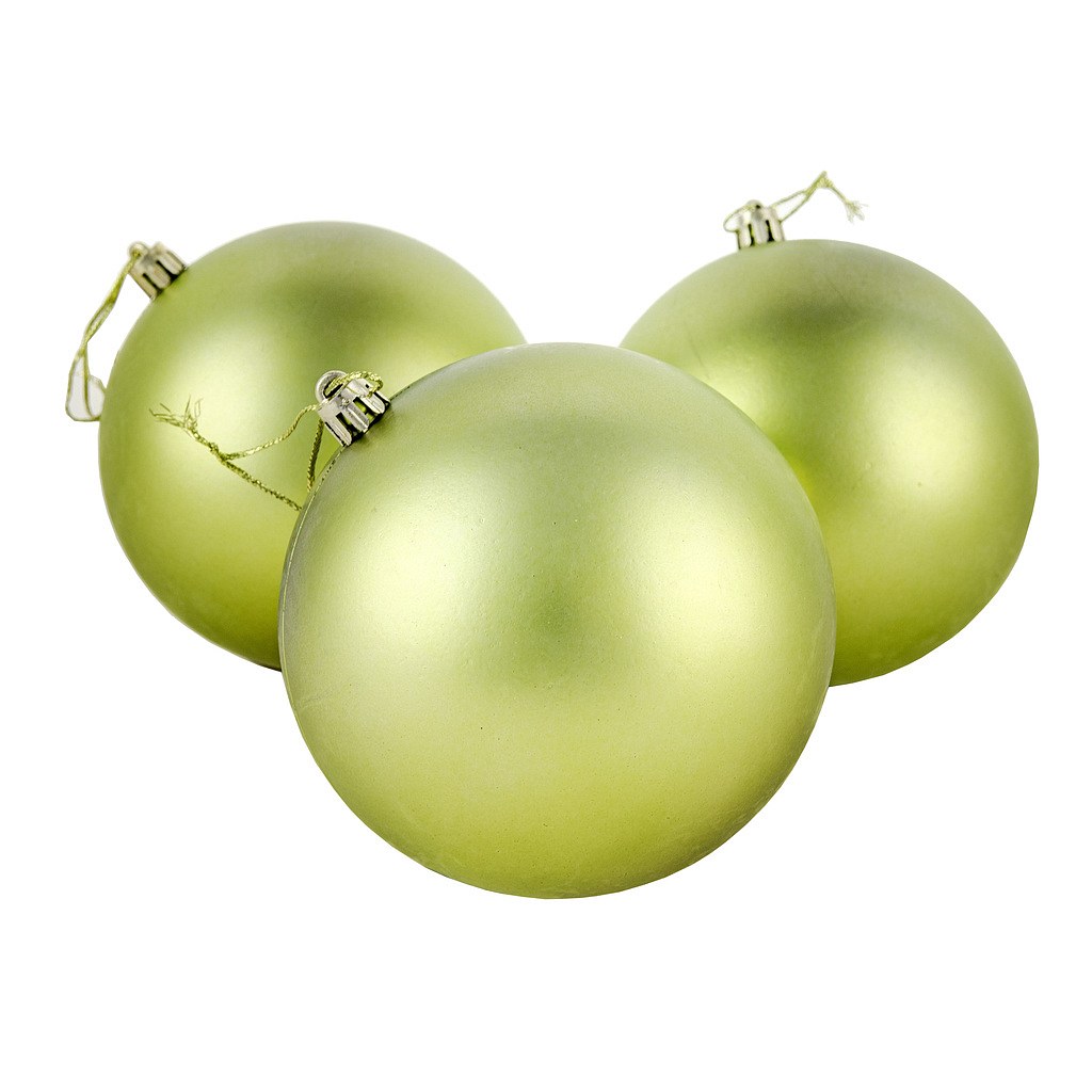Plastová koule, prům. 10 cm, zelená, 6 x matná