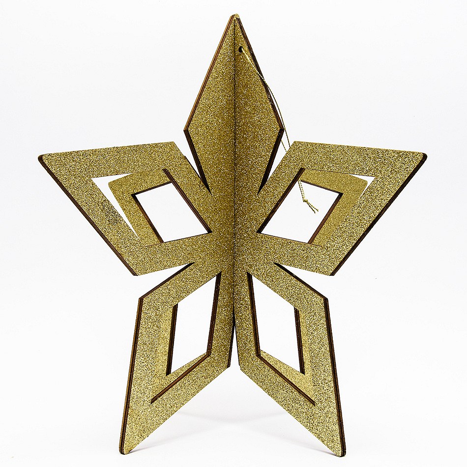 Zlatá hvězda, 3D, 30 cm