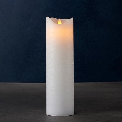Vosková LED svíčka exclusive, 25 cm, bílá