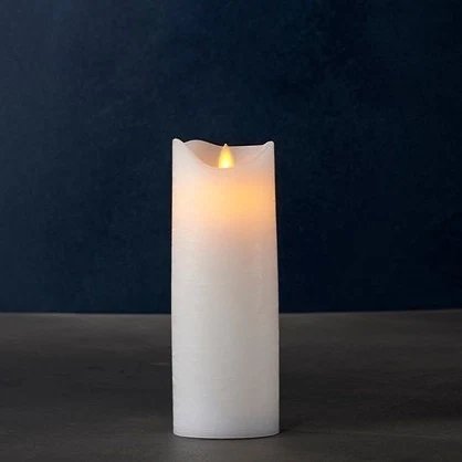 _Staženo Vosková LED svíčka exclusive, 20cm, bílá