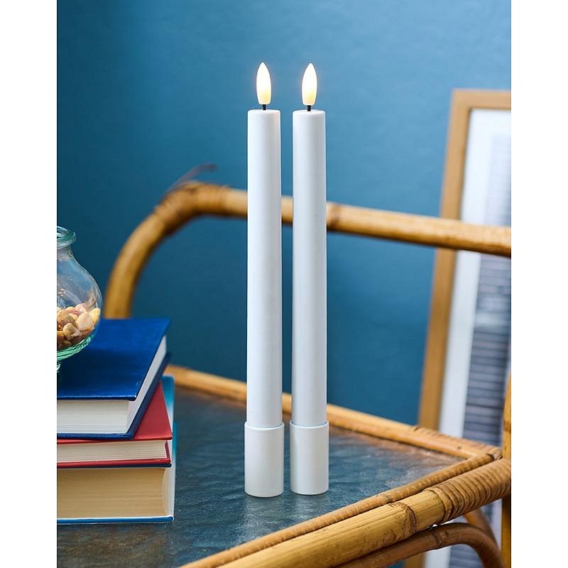 LED svíčka Sille Tall, sada 2 kusy, bílá, 25 cm